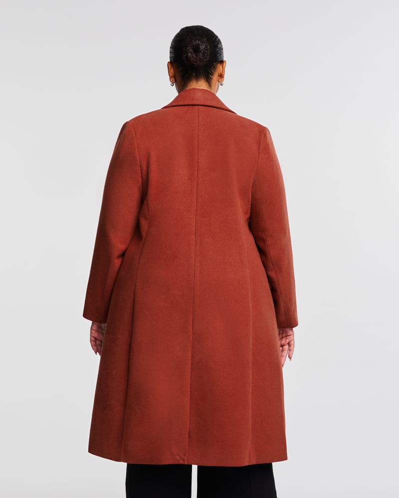 Rust wool coat womens hotsell